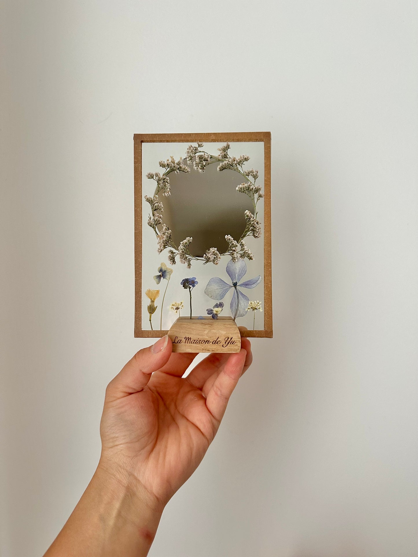 Mignonnerie Fleurie - miroir 15x10cm - bleu/jaune