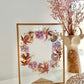 Couronne de fleurs  - Herbier minimaliste n°26 - 18x24 cm